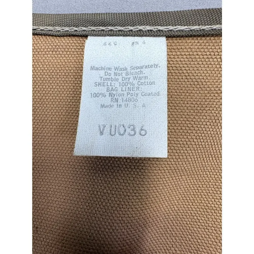 Carhartt VU036 Men's XL Bird Hunting Shooting Zip Up Canvas Duck Vest